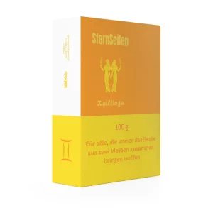 SternSeifen Zwillinge-Edition – 100g Seife, die Vielseitigkeit und geistige Frische vereint